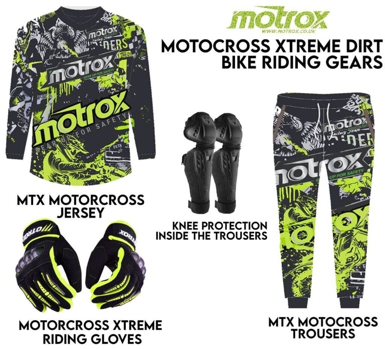 Motocross Xtreme Dirt Bike Riding Kit Green