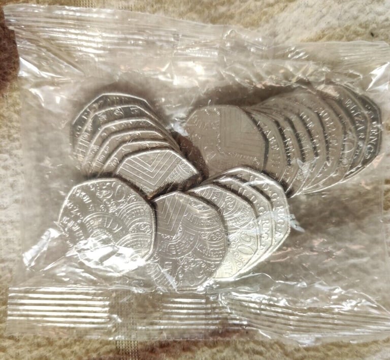 2022 Elizabeth II 50 Years of Pride 50p Sealed bag of 20 coins ,unc