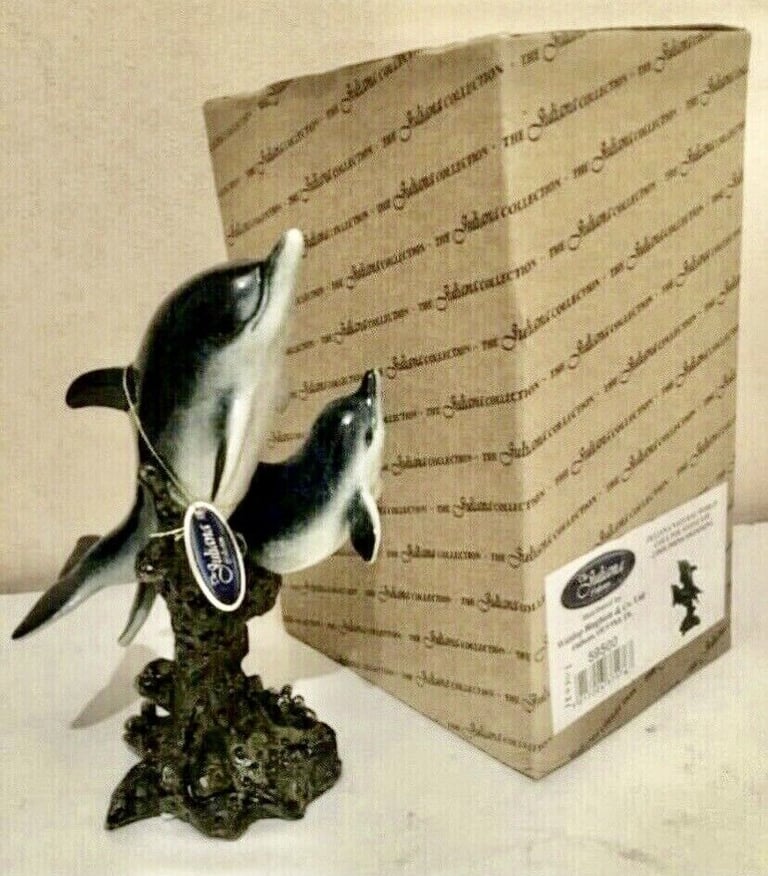image for BNIB JULIANA COLLECTION DOLPHINS FIGURINES 