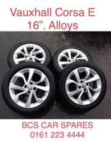 Vauxhall Corsa Alloy wheels inc tyres. 16” 