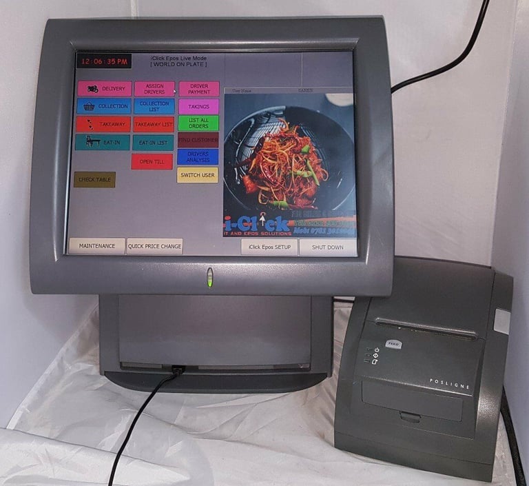Used Aures Galeo Epos Screen Retail Grocery Scanning System ICR Touch Point 2019