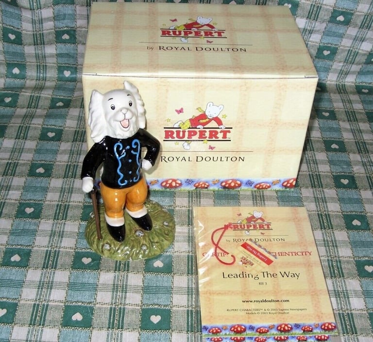 Royal Doulton china figures Rupert Bear boxed