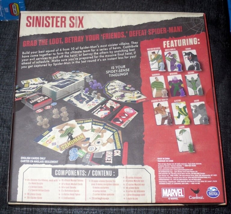 Marvel Sinister Six Board Game by Spin Master - Is your spidey sense tingling ?