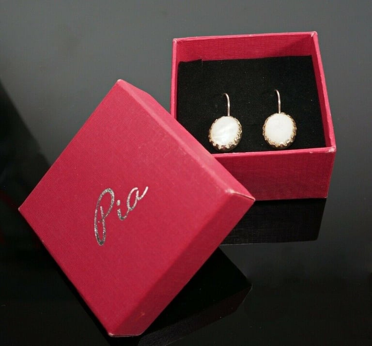 image for AE-Sterling Silver  925   White Moonstone Earrings