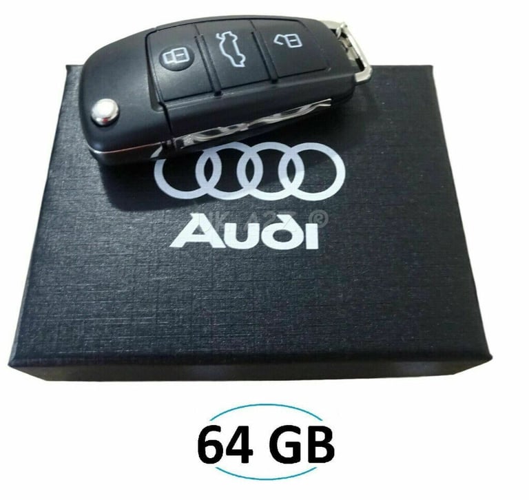 image for AUDI CAR 64GB REMOTE KEY USB STICK FLASH DRIVE PEN UDISK IN AUDI GIFT BOX BNIB.*