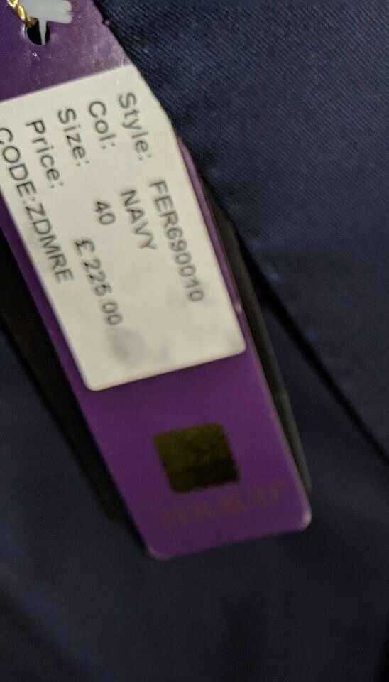 Feraud Navy Suit Size 40