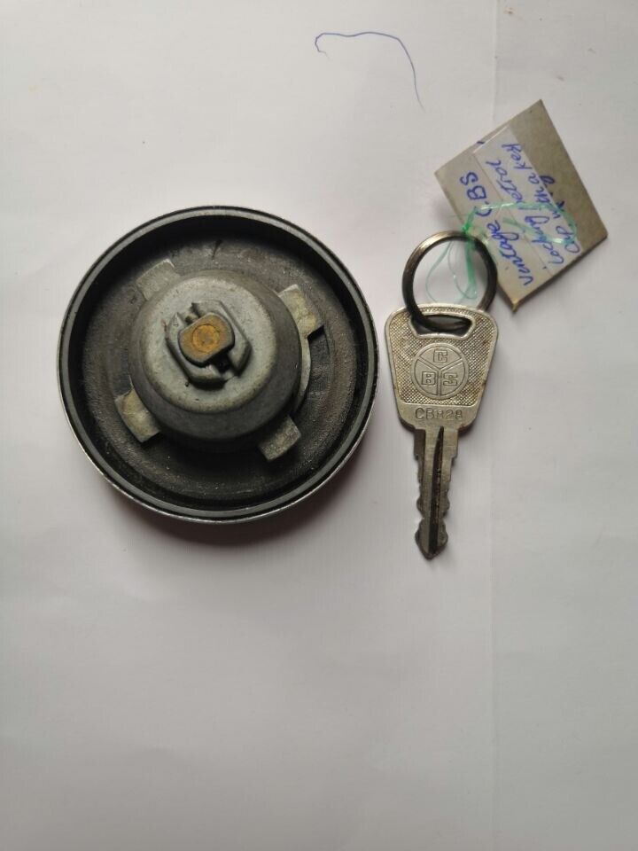 Vtg CBS Locking Petrol Cap & 1 Key CB828 Chrome Steel Probably-Ford 100E \ 103E Diameter 6.72 cm