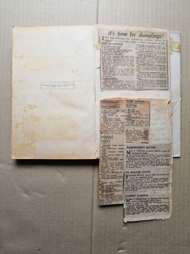 The Coronation Cookery Book by Jessie Sawyer O.B.E 1947 or 1951 ? Edition Pages 278 + Index