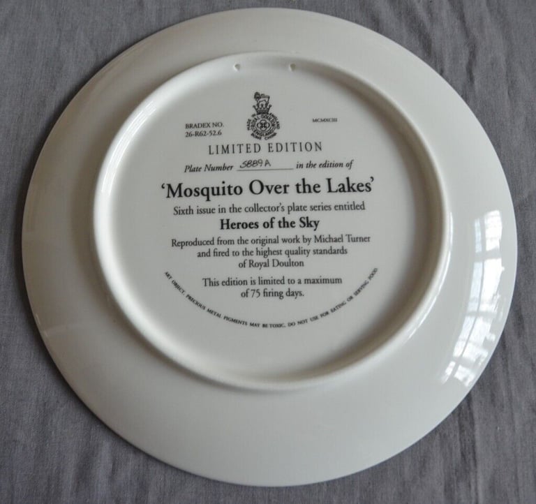  HERO'S OF THE SKY PLATES NUMBERS 1 TO 6 of 12 ALL 12 £80