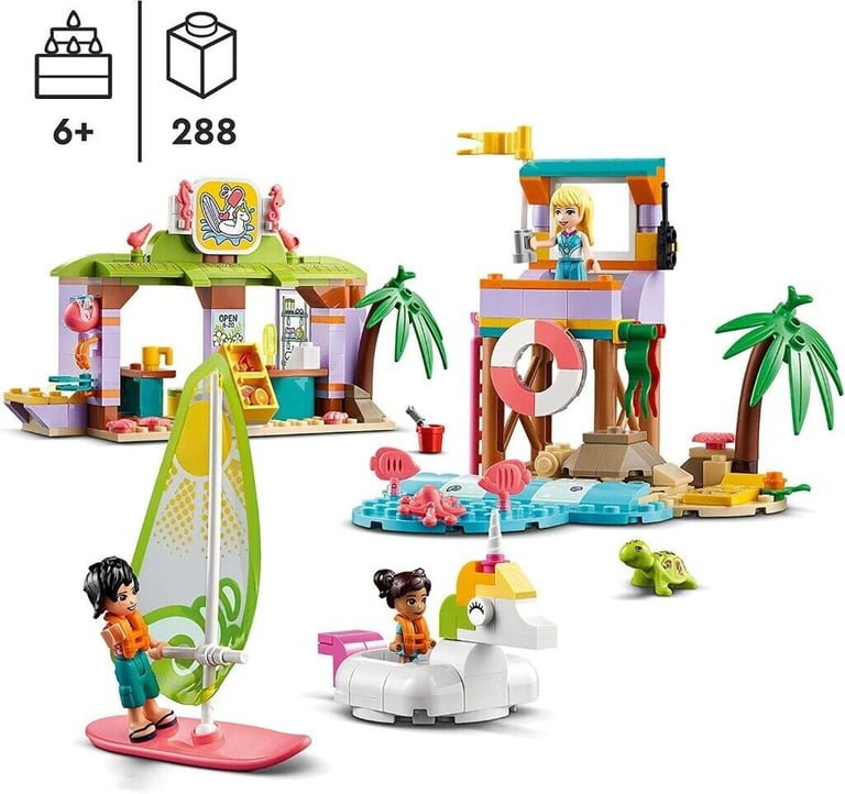 LEGO 41710 Friends Surfer Beach Fun Holiday Set Toy Unicorn Floatie Turtle gift