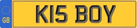 PERSONALISED REGISTRATION NUMBER PLATE * K15 BOY * / KISBOY Only Serious Offers Invited Over £5,000