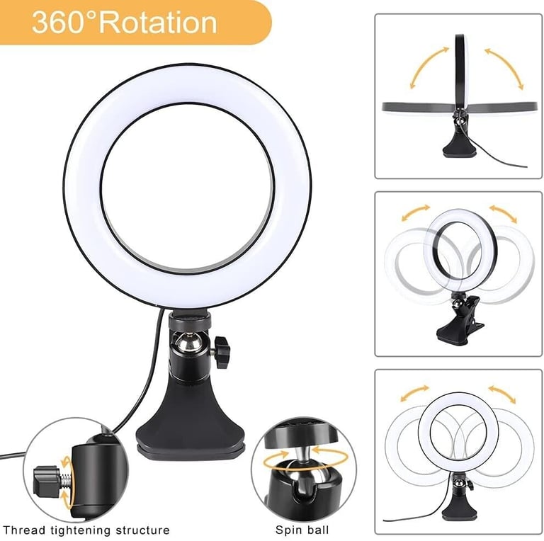 Opard Ring Light 6.1"/15.5cm for Laptop Selfie LED