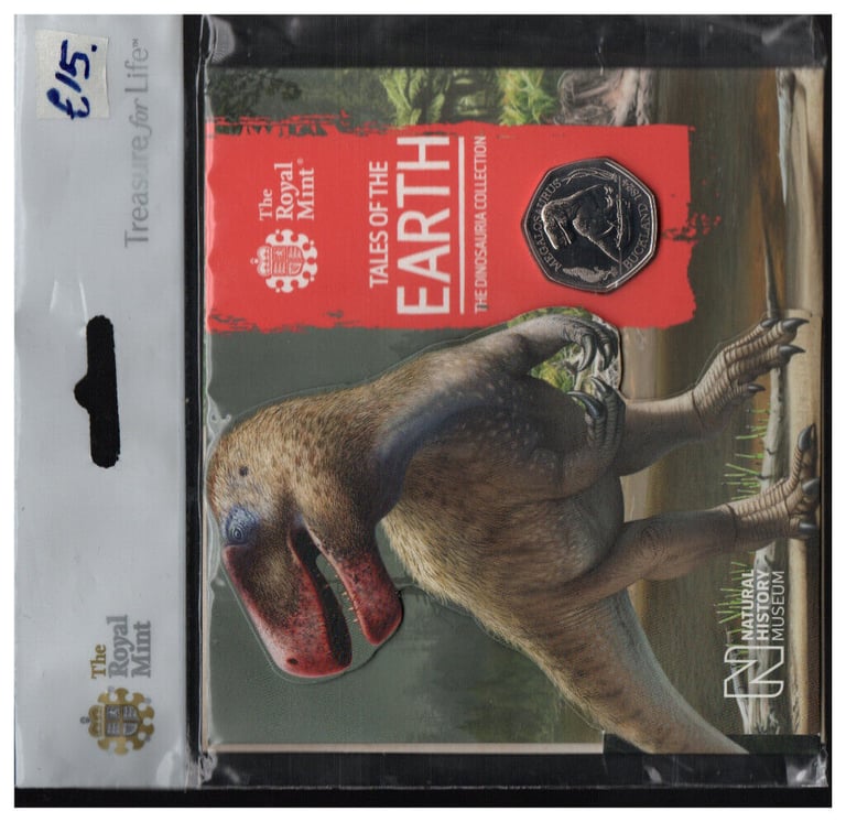 ROYAL MINT TALES OF THE EARTH NEW MINT UNCIRCULATED DINOSAURIA 50P COIN