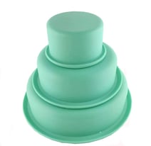 3 Tier Silicone Round Cake Mould Cake Pan Set