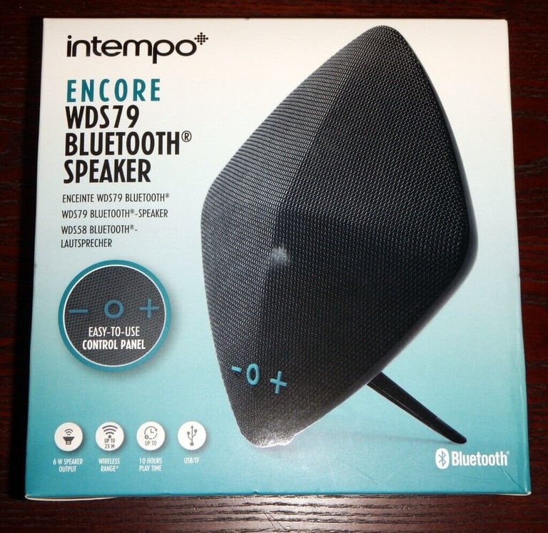 NEW & SEALED Intempo EE2876BLKTES Encore Diamond Bluetooth Speaker