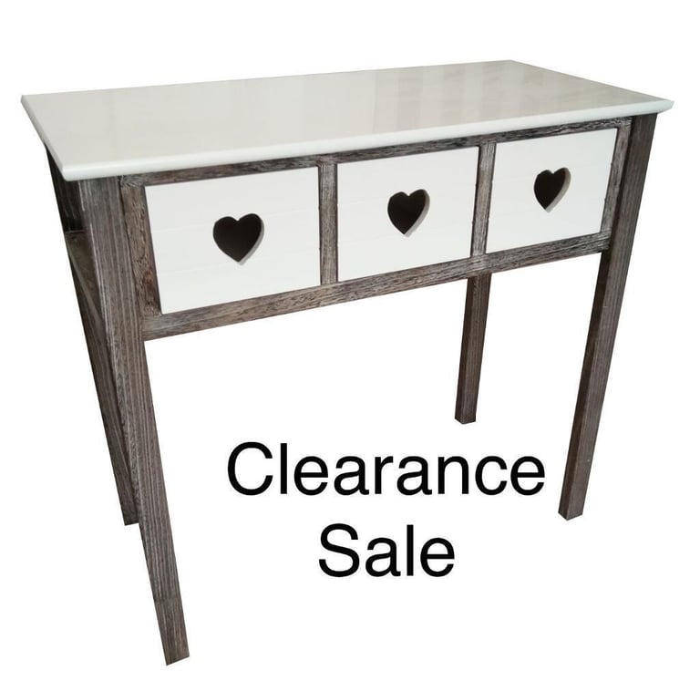 image for Console heart cutouts table