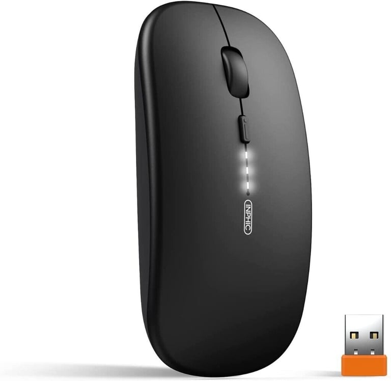 image for Wireless Mouse Rechargeable, Ultra Slim Silent 2.4G