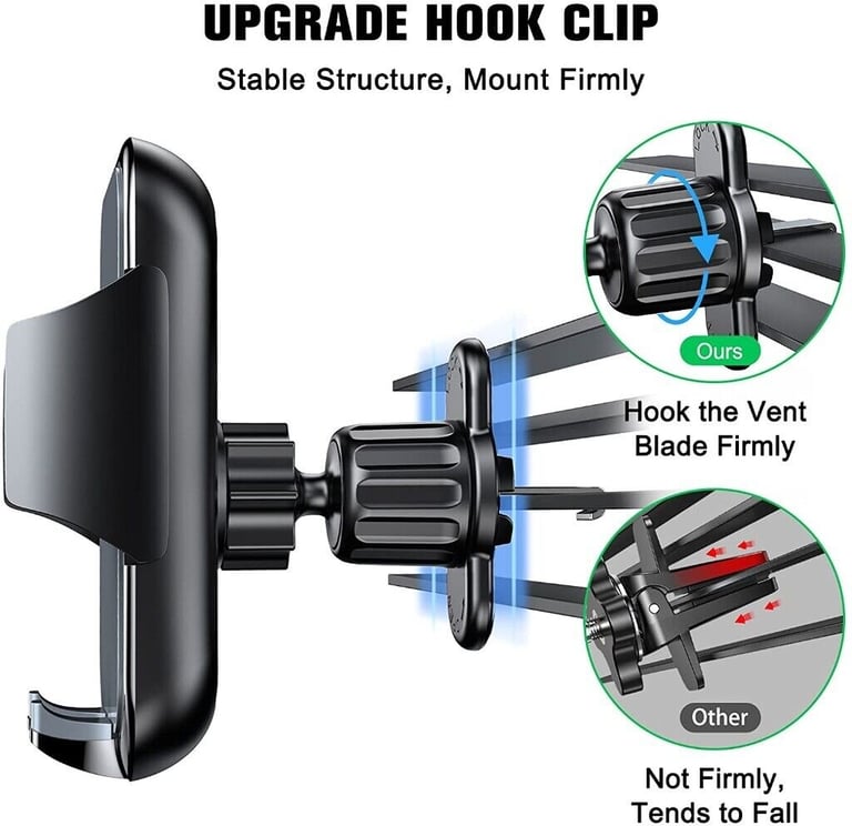 3 in 1 Car Phone Holder For Dashboard/Windscreen/Air Vent