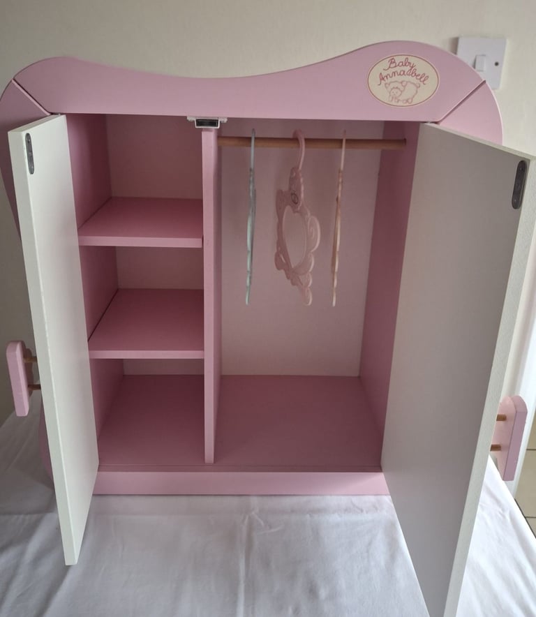Baby Annabell wooden wardrobe
