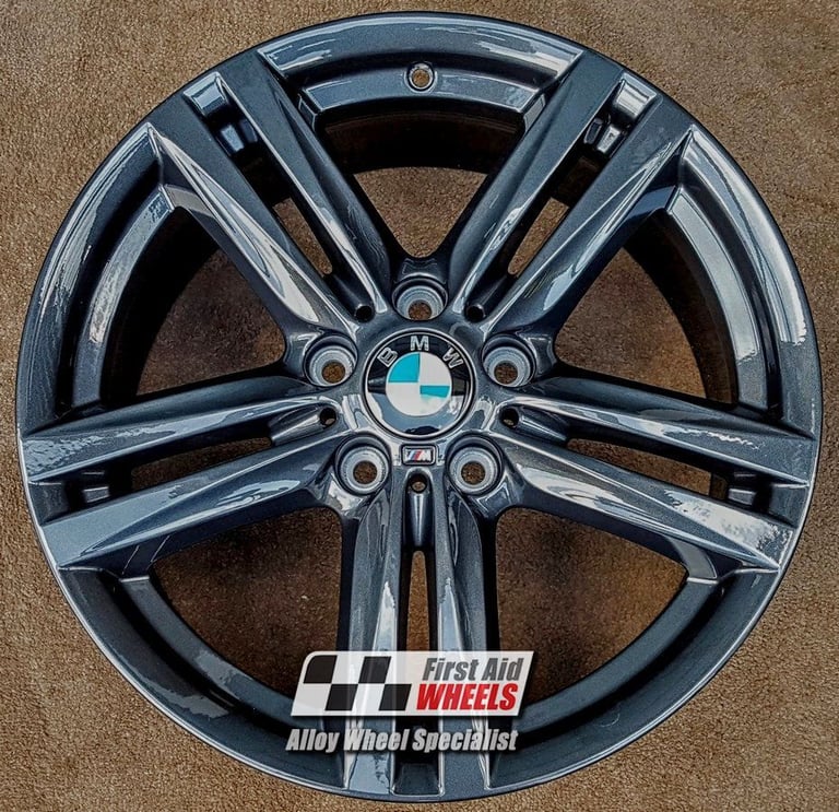 R400OG sWAP BMW 1 2 SERIES 4x 18'' GENUINE STYLE 386M ORBIT GREY ALLOY WHEELS