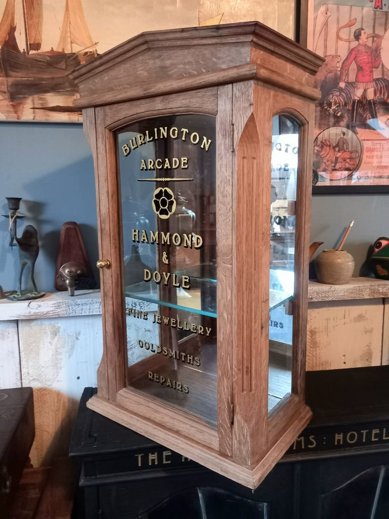 Oak Jewellery Display Cabinet