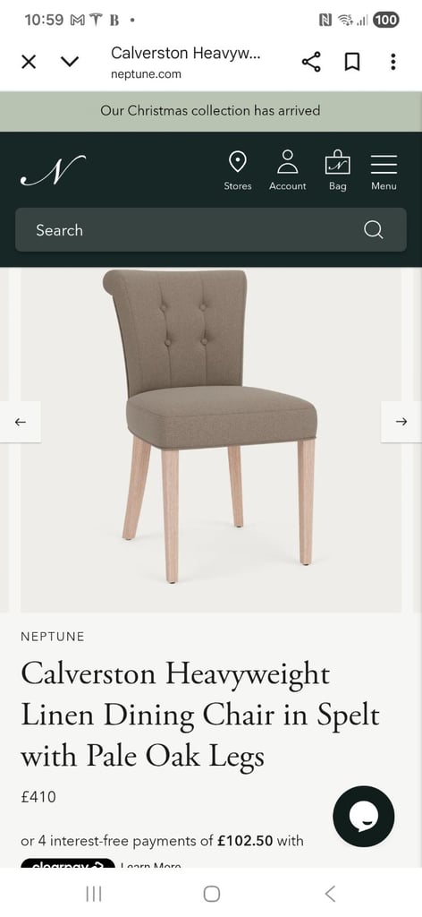 Neptune dining chairs