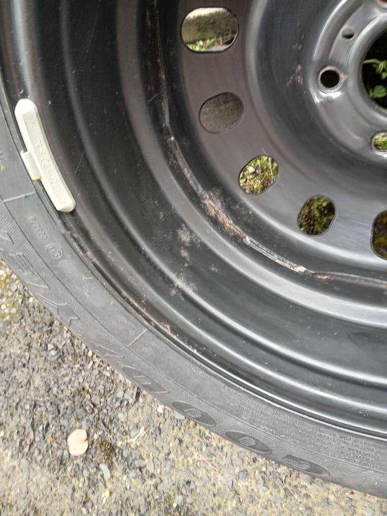 Brand new tyre on a 5 stud steel wheel