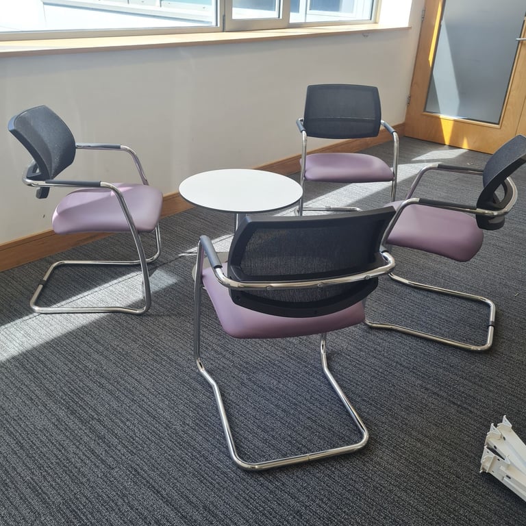Set of 4 x meeting netback chairs 