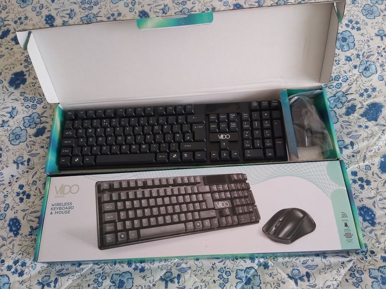 image for COMPUTER KEYBOARD & MOUSE WIRELESS (DONGLE INCLUDED) - NEW AND BOXED