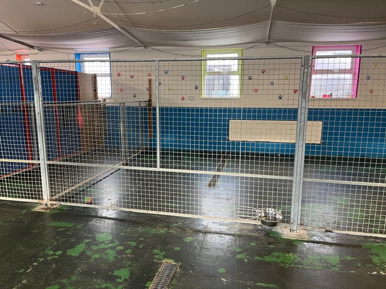 image for Dog run panels, sage sanitiser system 