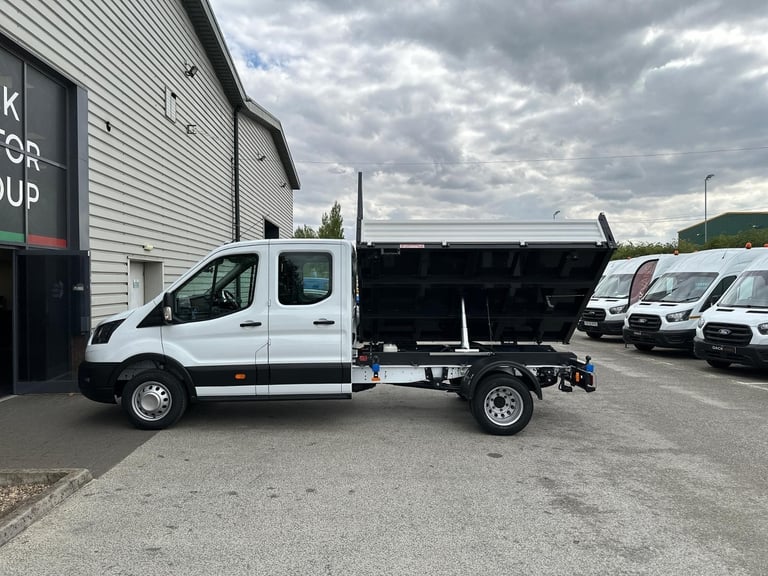 75 Reg, Ford Transit L3 Double Cab Steel Tipper, Tow Bar