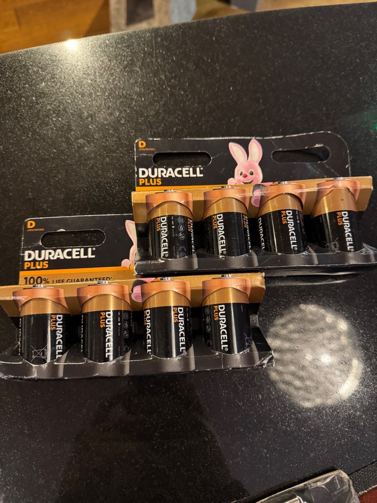 Duracell Plus Battery D (4pack) x2