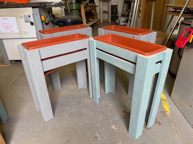 image for Wooden and plastic planter