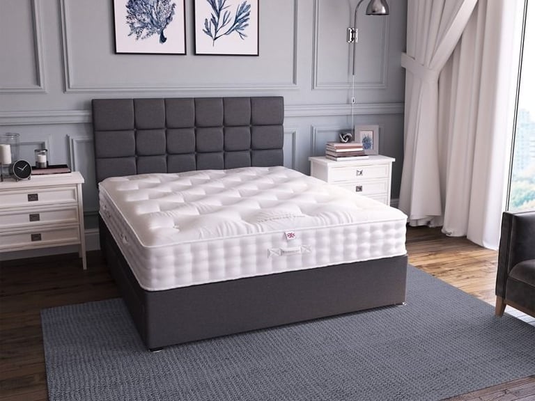 image for Stylish DIVAN 5FT King Size Bed Base >> With Mattress + Storage Drawers >>>> Huge 20% Off >>