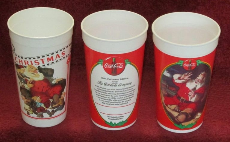 SET 3 XMAS DESIGN BEAKERS 1994 COLLECTOR EDITION FROM COCO CO LA COMPANY