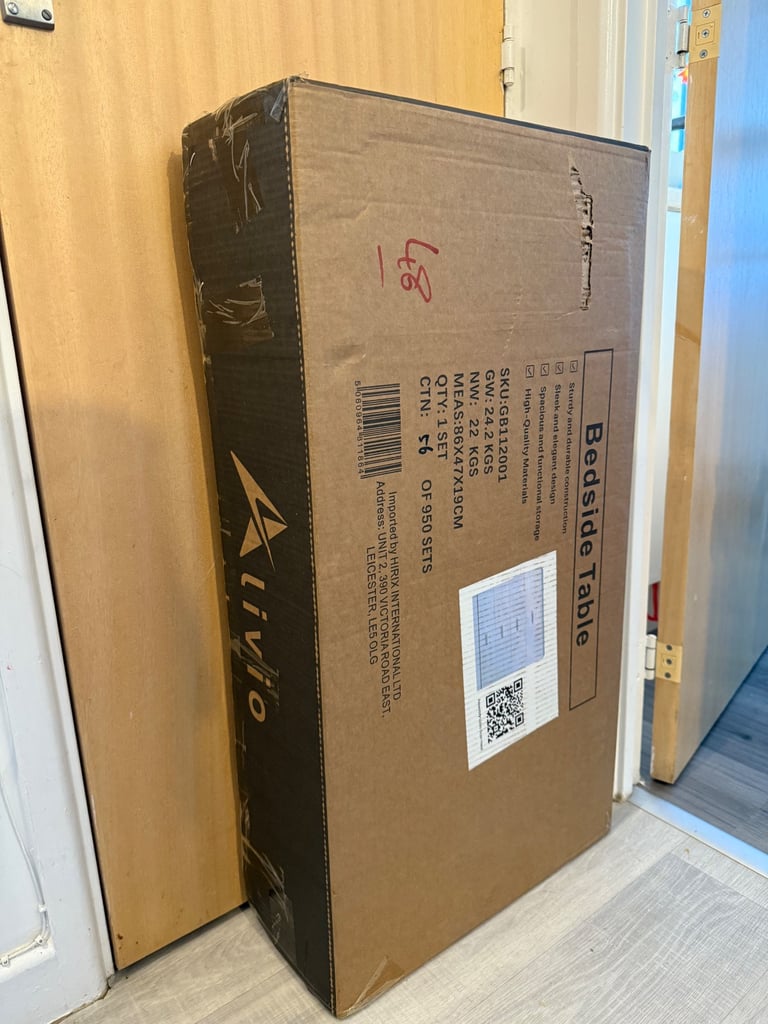 Brand new in box bedside table 