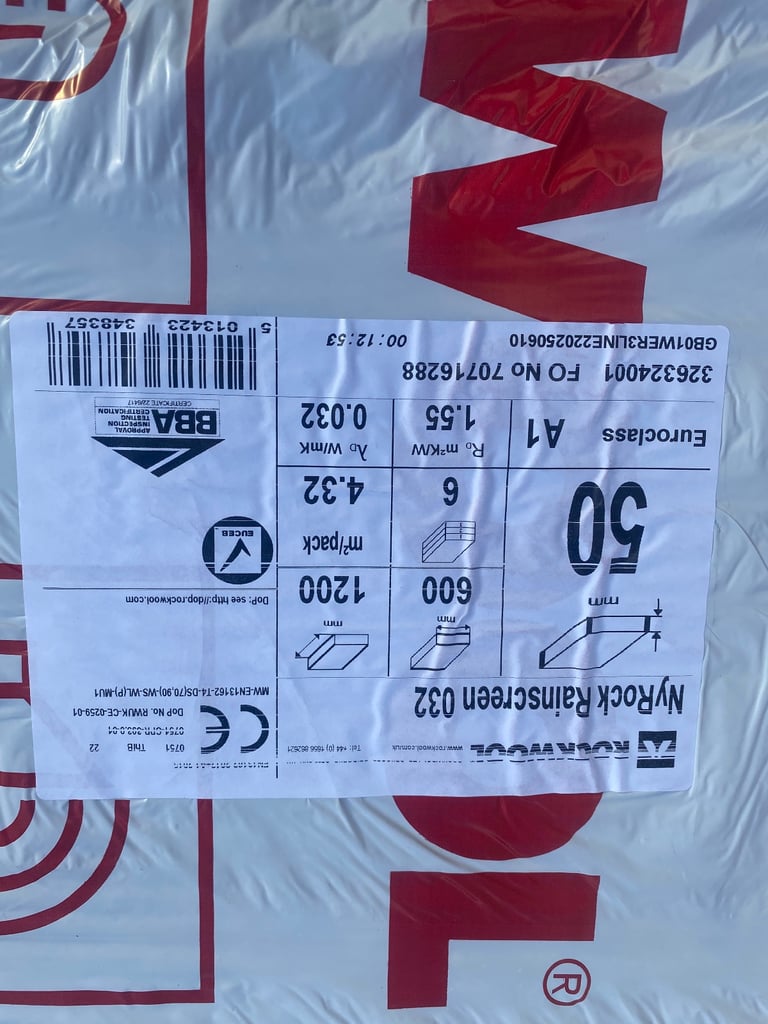 image for Rockwool insulation 2 x 50mm packs 5x255mm packs 