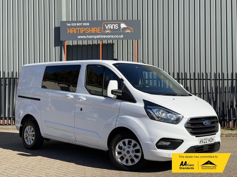 2022 Ford Transit Custom 2.0 300 EcoBlue Limited Crew Van Double Cab 5dr Diesel Manual L1 H1 Euro...