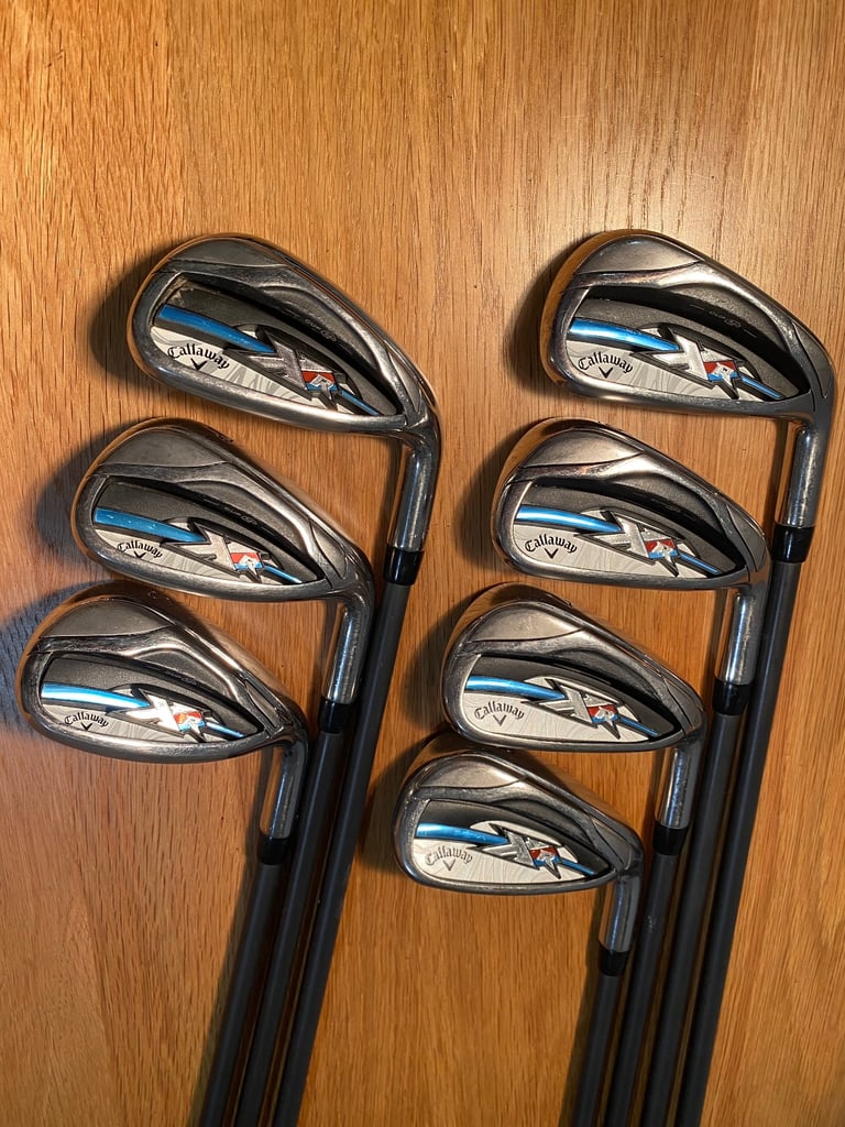 * SOLD * LADIES CALLAWAY XR OS (oversize) IRONS.  R/H  * Full 7 piece matching set *