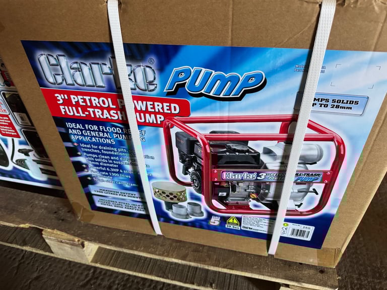Clarke Petrol 3” Full Trash Pump, NEW