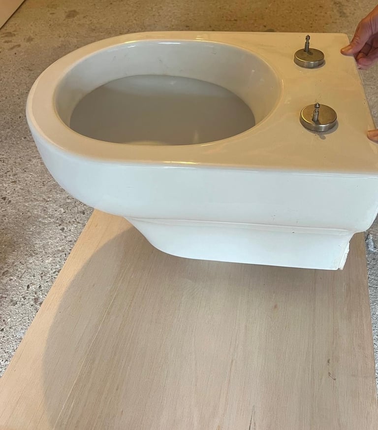 WC, wash hand basin with tap, and unit