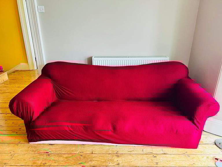 image for Granbest High Stretch Sofa Cover 1-piece (4 Seater) - colour WINE RED 