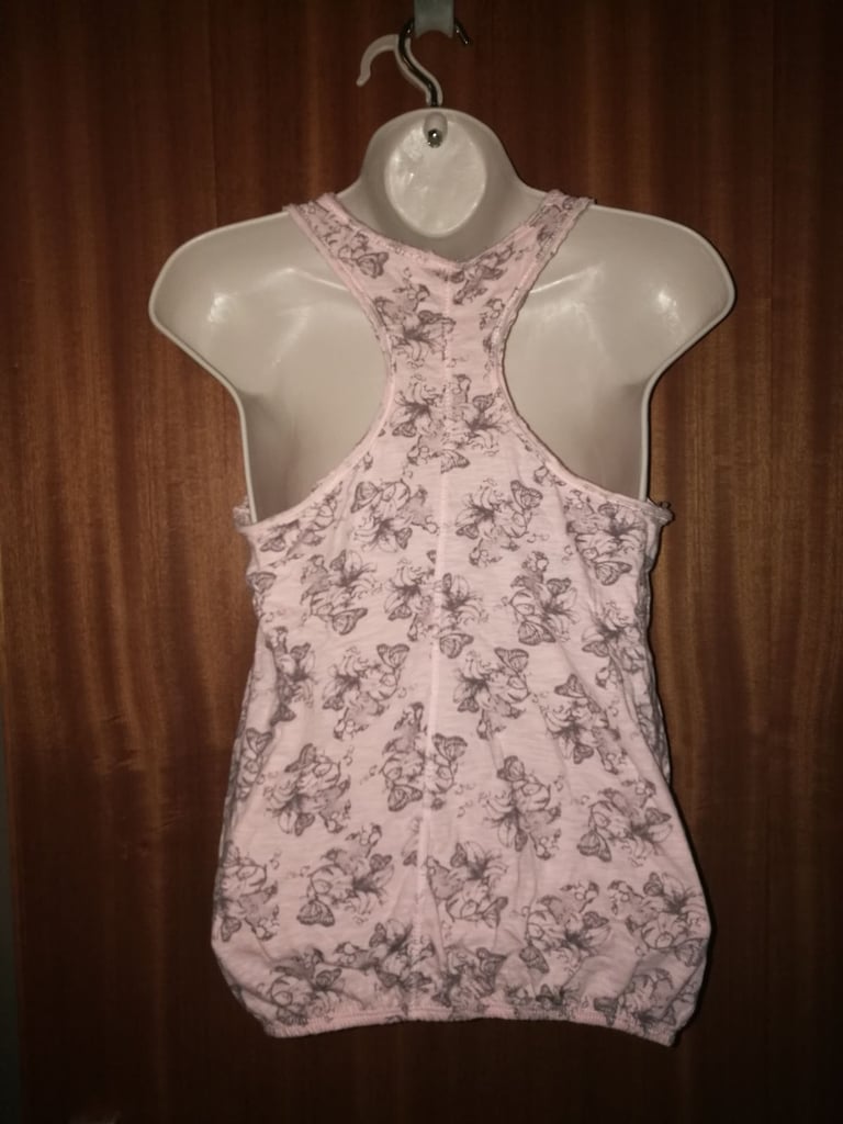 Pink grey patterned top 12