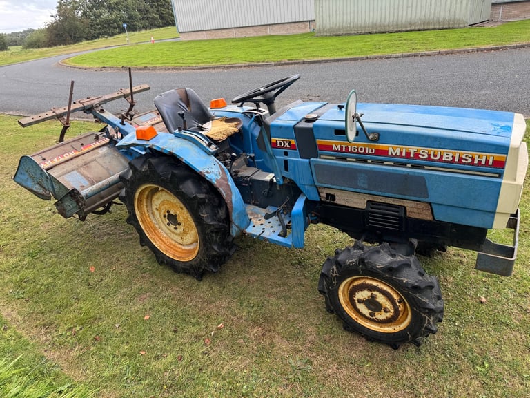 Mitshubishi MT1601D compact tractor, rotovator, 4 WD