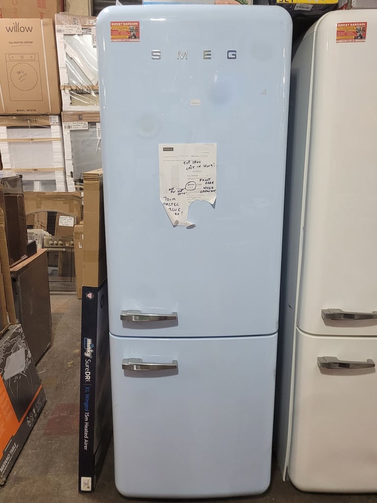  SMEG RETRO 481L CAPACITY 70/30 FROST FREE PASTEL BLUE FRIDGE FREEZER-NEW-TOP SPEC-LAST ONE IN STOCK