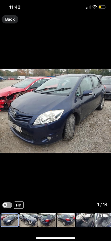 image for 2012 Toyota auris BREAKING 