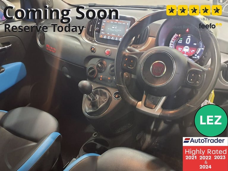2016 Fiat 500 1.2 S 3dr HATCHBACK PETROL Manual