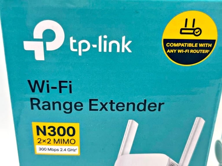 TP-Link N300 Wi-Fi Range Extender 300 Mbps 2.4GHz TL-WA855RE Wall Plug NEW, BOXED