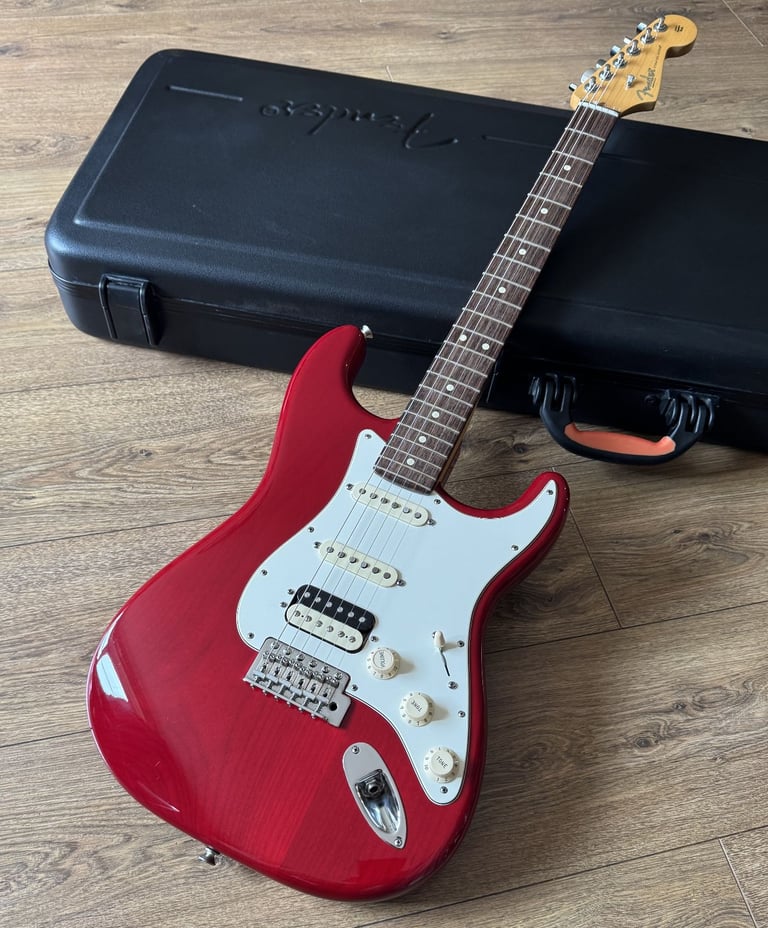 Fender GC USA Stratocaster Pro HSS – Crimson Red Transparent - Trades