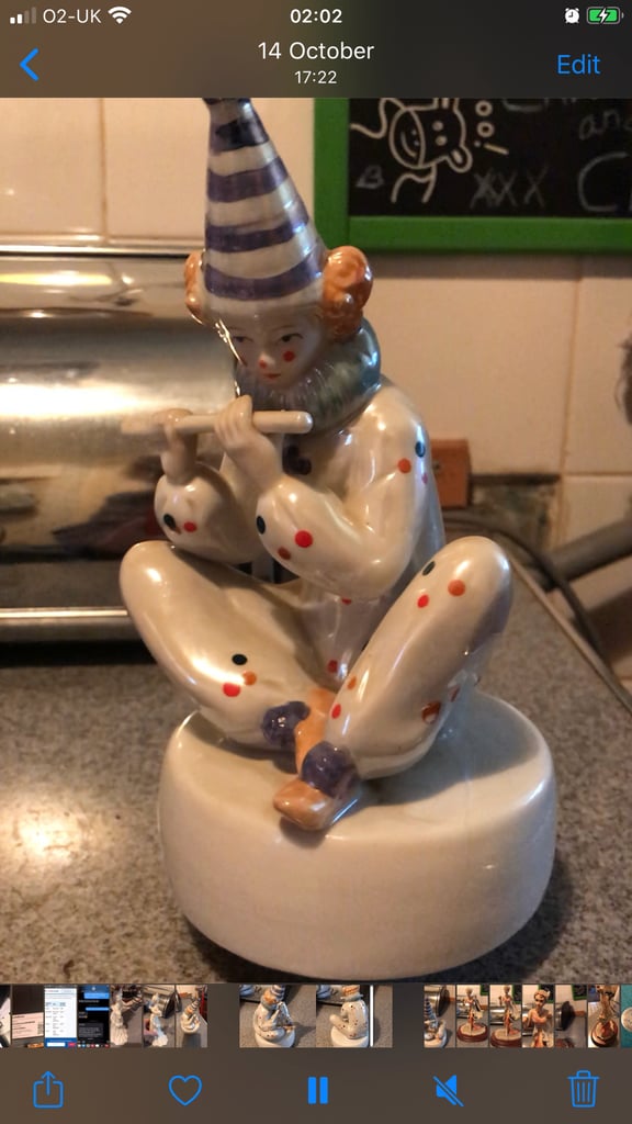 image for A lovely China Clown music ornament . Turns around: immaculate: Sell £20